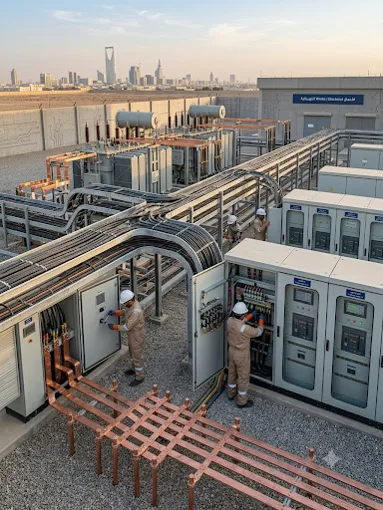 RAAC electrical switchgear and panel installation room
